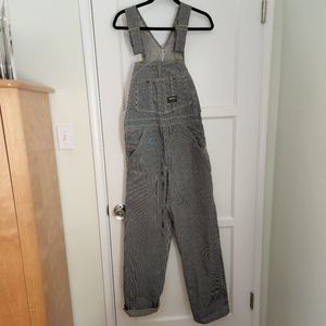 OshKosh Vestbak blue striped adult overalls